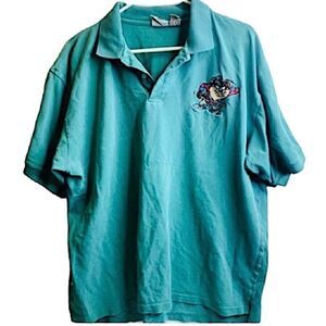 Acme Clothing Mens Size XXL Tasmanian Devil Polo Shirt Kawaii Retro Streetwear